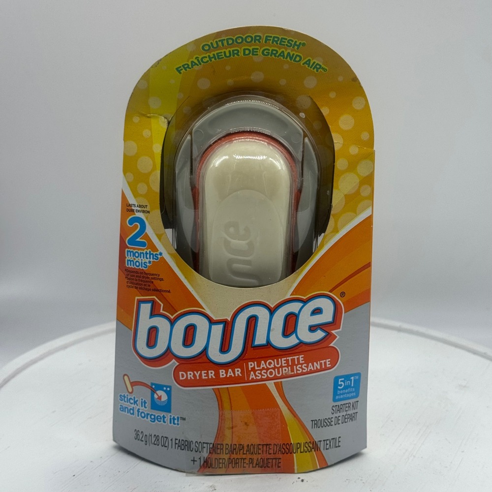 Bounce Dryer Bar Starter Kit Outdoor Fresh Fabric Softener 2 Month 1.28oz NEW